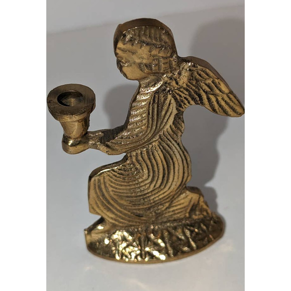 Set 3 Vintage Brass Angel Candle Holders in Original Box - Jainson Made in India - Picture 2 of 10